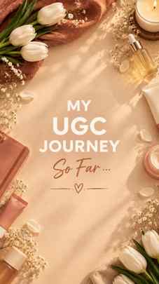 "My UGC journey so far 🌸 From my very first video to my fir