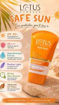 #HydroActivatedSunscreen #AsActiveAsYou #LotusSafeSun #Brave
