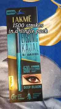 Comment for links 🖇️ 
Lakme 9 to 5 eyeconic kajal smudge pr