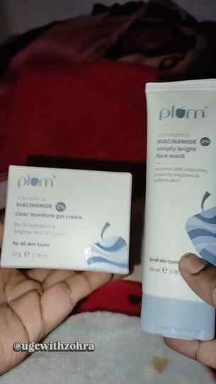 Skincare must have 
 
● Plum’s niacinamide & rice water moi