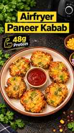Air Fryer Paneer Kabab | 48g Protein | Day 50
Save and Sha