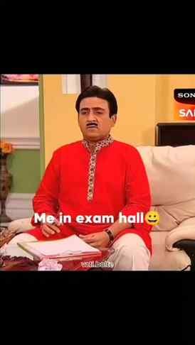 Me in exam hall
