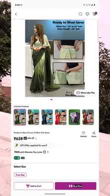 Ready-to-wear saree = saree lovers ka life saver! 😍✨
No dra