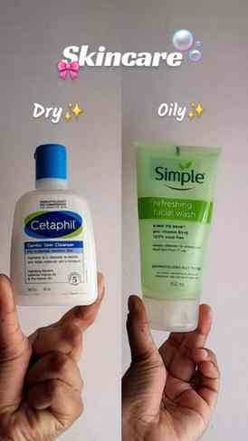 A complete skincare routine✨️
for oily and dry skin
Facewash