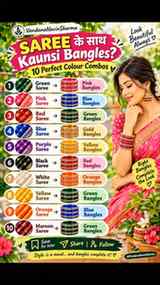 Saree ke saath perfect bangles ka colour choose karna ab eas