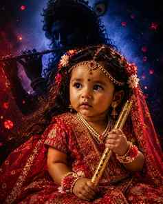 Prompt 👇
Ultra-realistic HD close-up portrait of Radha Rani