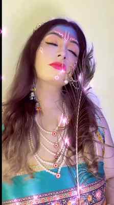 Embracing the divine energy of Radha Rani with this festive