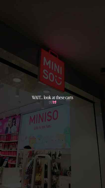 MINISO really said: make shopping cute 🛒🎀✨
Tiny trolley,