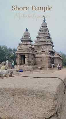 The Mahabalipuram Shore Temple is an early 8th-century stone