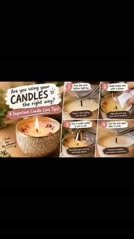 Tips for candle burning #smallbusiness #soywaxcandles #candl