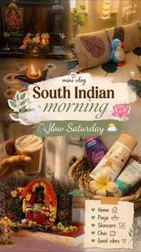 🍃🦢SOUTH INDIAN MORNING 🌤️
 🫧SLOW SATURDAY 🪷
.
.
.
#reac