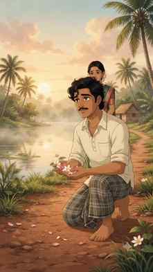 Yerikkarai Poonkaatre 🌾 Tamil Love Song Animation | Ghibli