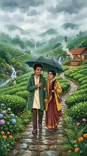 மழை… 🌧️
மலை… 🌿
ஒரு குடை… ☂️
இரண்டு இதயங்கள்… ❤️
அதுவே போது