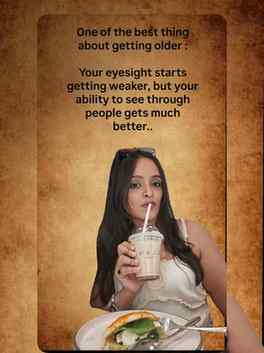 One of the best thing about getting older:
Your eyesight sta