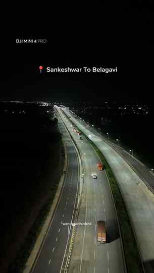 Belagavi to Sankeshwar Highway night view 📍🛣️
#djicampusc