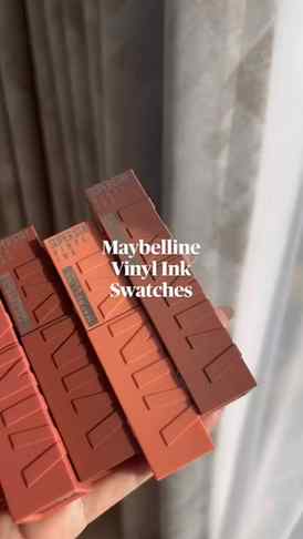 💄✨ Maybelline Vinyl Ink Swatches — glossy lips, bold shades