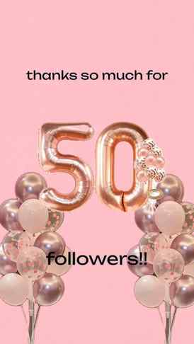 50 may be a small number to the world… but to me, it’s 50 re