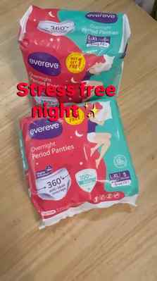 1 period panty = 3 pads
Gives 12 hours protection
360 anti l