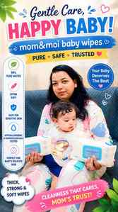 Mom & Moi Baby Wipes 👶✨ A gentle baby-care essential made w