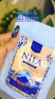 Trying the VLOVEU Original Moroccan Blue Nila Powder 💙
This