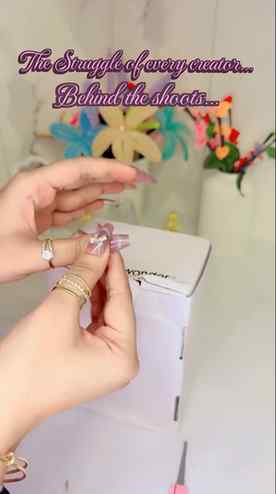 ✨ Behind every pretty shot is a messy little struggle. 💅🏻�